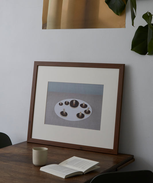 Still Life with Mushrooms on a White Plate